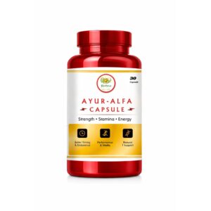 Herbixa Ayur-Alfa Capsules – Natural Strength, Stamina & Vitality Booster for Men (30 Capsules)